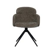 Eetkamerstoel Levi Hunter Elite Zwart Metalen Frame 56x60x80 cm-Eetkamerstoelen-LABEL51