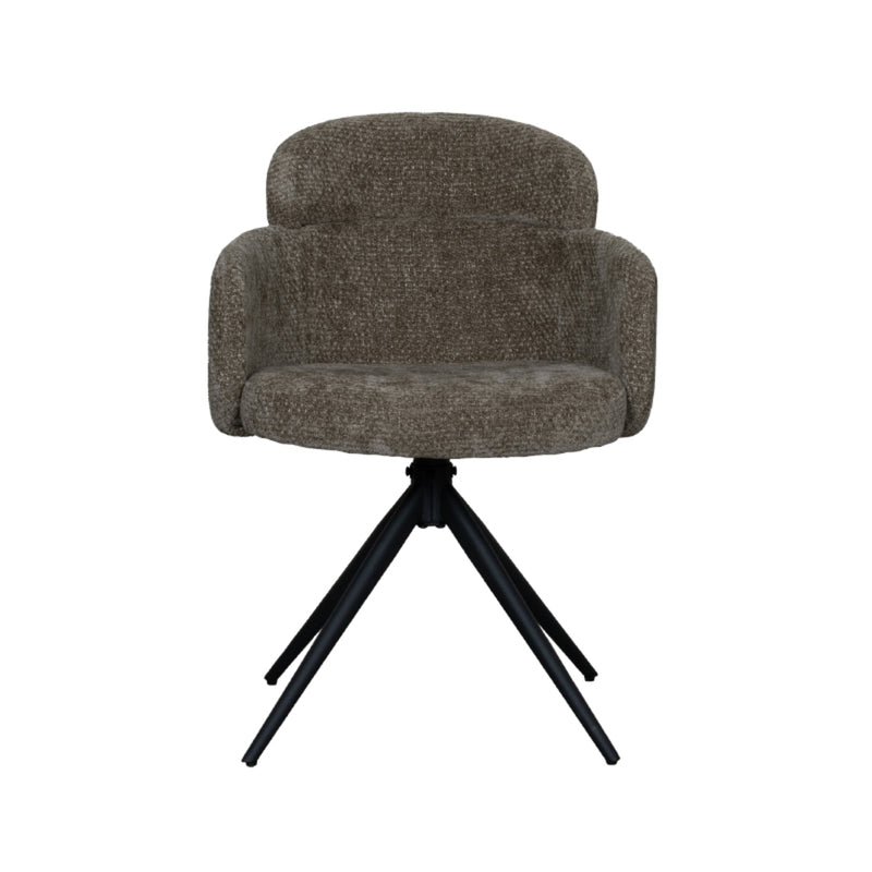 Eetkamerstoel Levi Hunter Elite Zwart Metalen Frame 56x60x80 cm-Eetkamerstoelen-LABEL51