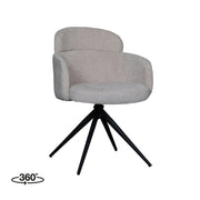 Eetkamerstoel Levi Naturel Elite Draaibaar 56x60x80 cm-Eetkamerstoelen-LABEL51