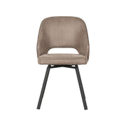 Eetkamerstoel Lewis Taupe Micro Suede Draaibaar 52x58x84 cm-Eetkamerstoelen-LABEL51