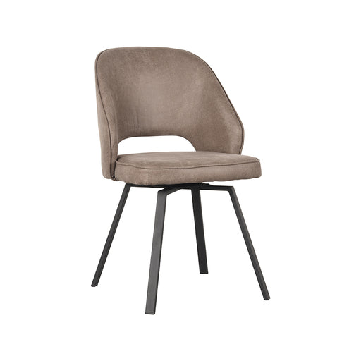 Eetkamerstoel Lewis - Taupe - Micro Suede - Draaibaar-Eetkamerstoelen-LABEL51