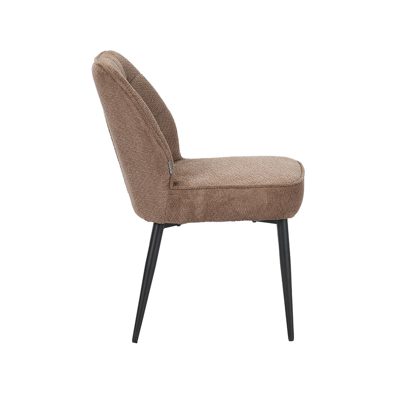 Eetkamerstoel Liam Stof Taupe 48x62x83 cm-Eetkamerstoelen-LABEL51