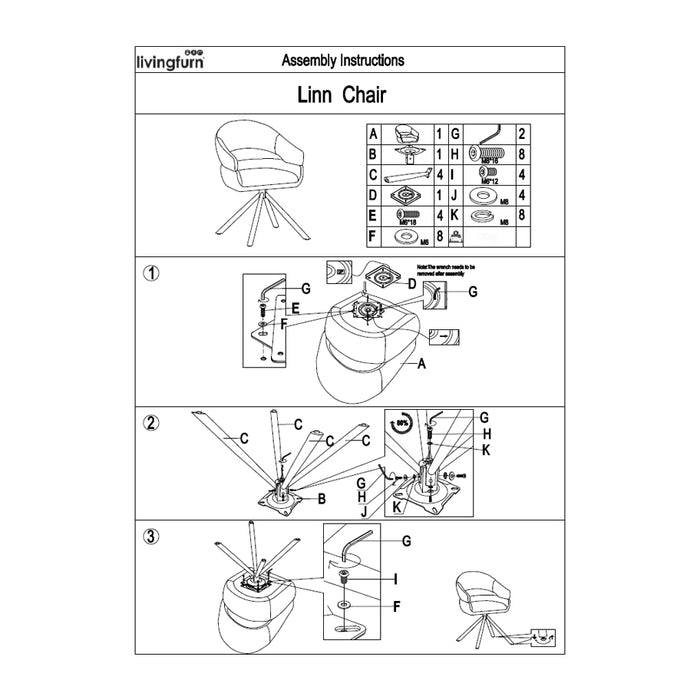 Eetkamerstoel Linn Taupe Draaibaar 58 cm-Eetkamerstoelen-Livingfurn