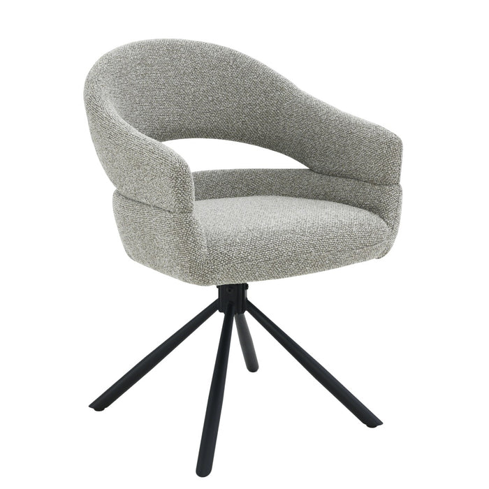 Eetkamerstoel Linn Taupe Draaibaar 58 cm-Eetkamerstoelen-Livingfurn