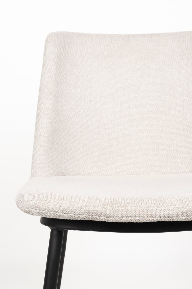 Eetkamerstoel Lionel Nylon en polyester Beige 63x49.6 cm-Eetkamerstoelen-Creating Home
