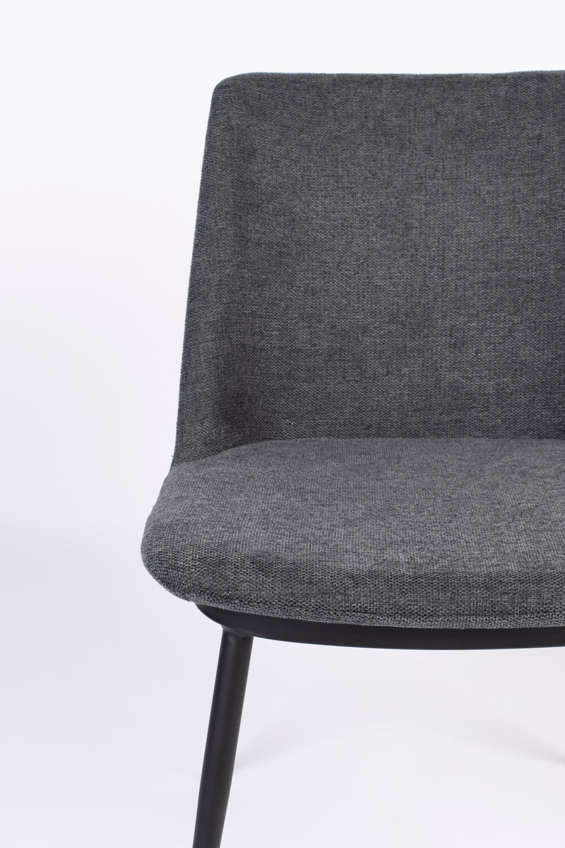 Eetkamerstoel Lionel Nylon en polyester Donkergrijs 63x49.6 cm-Eetkamerstoelen-Creating Home
