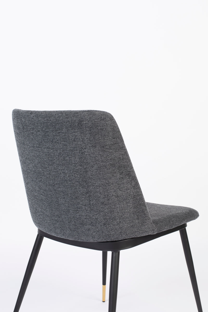 Eetkamerstoel Lionel Nylon en polyester Donkergrijs 63x49.6 cm-Eetkamerstoelen-Creating Home