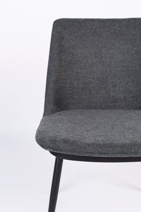 Eetkamerstoel Lionel Nylon en polyester Donkergrijs 63x49.6 cm-Fauteuils-Creating Home