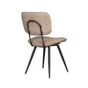 Eetkamerstoel Liva Clay Elite Zwart Metalen Frame 49x60x87 cm-Eetkamerstoelen-LABEL51