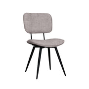 Eetkamerstoel Liva Stone Elite Zwart Metalen Frame 49x60x87 cm-Eetkamerstoelen-LABEL51
