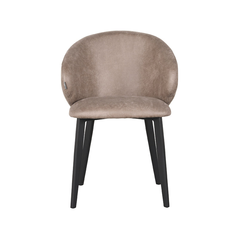 Eetkamerstoel Logan Taupe Micro Suede 57x62x84 cm-Eetkamerstoelen-LABEL51
