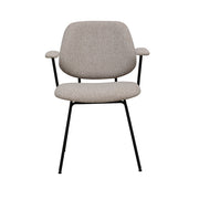 Eetkamerstoel Loreto Naturel Royal Boucle 59x59x82 cm-Eetkamerstoelen-LABEL51