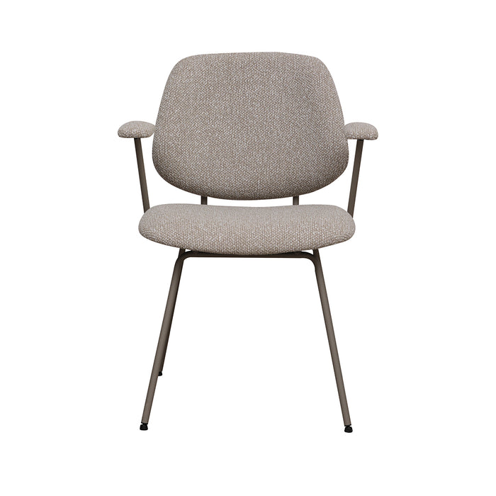 Eetkamerstoel Loreto - Naturel - Royal Boucle - Taupe Metalen-Eetkamerstoelen-LABEL51