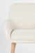 Eetkamerstoel Loua Off-white Polyester Wit 59x59 cm