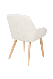 Eetkamerstoel Loua Off-white Polyester Wit 59x59 cm-Eetkamerstoelen-Creating Home