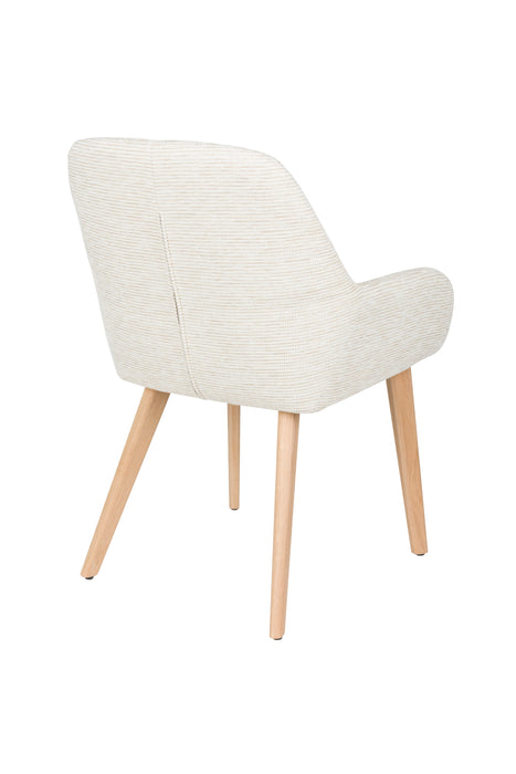 Eetkamerstoel Loua Off-white Polyester Wit 59x59 cm-Eetkamerstoelen-Creating Home