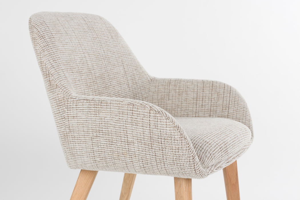 Eetkamerstoel Loua Polyester Bruin 59x59 cm-Eetkamerstoelen-Creating Home