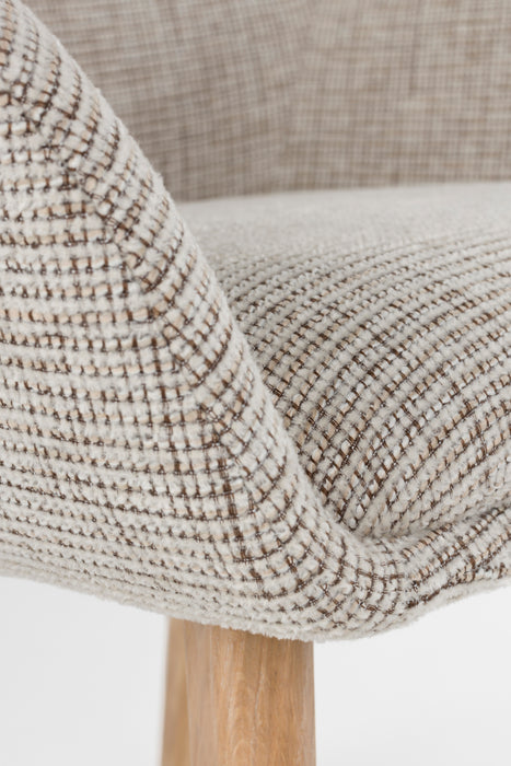 Eetkamerstoel Loua Polyester Bruin 59x59 cm-Eetkamerstoelen-Creating Home
