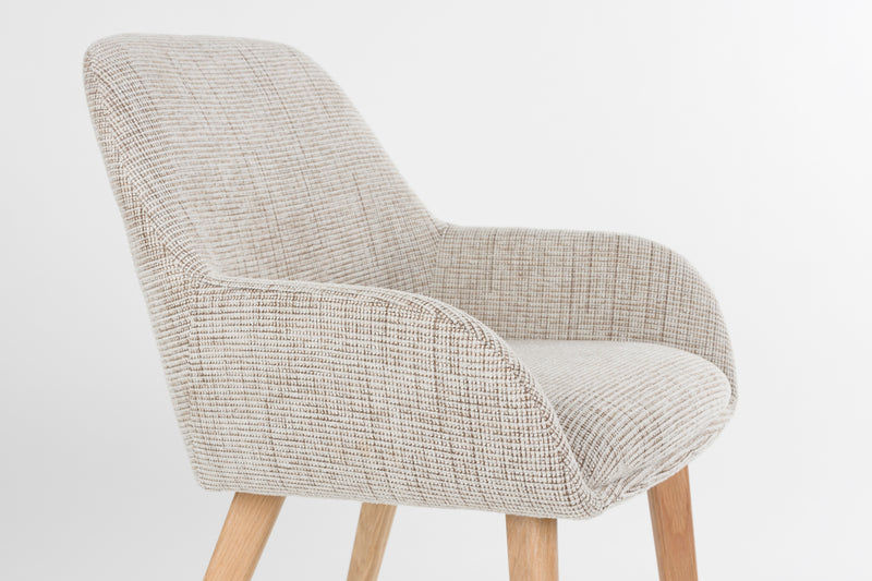 Eetkamerstoel Loua Polyester Bruin 59x59 cm-Eetkamerstoelen-Creating Home