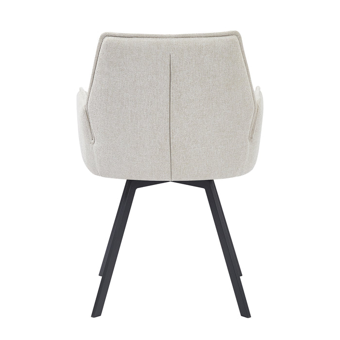 Eetkamerstoel Louise Beige Draaibaar 58 cm-Eetkamerstoelen-Livingfurn