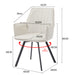 Eetkamerstoel Louise Beige Draaibaar 58 cm-Eetkamerstoelen-Livingfurn
