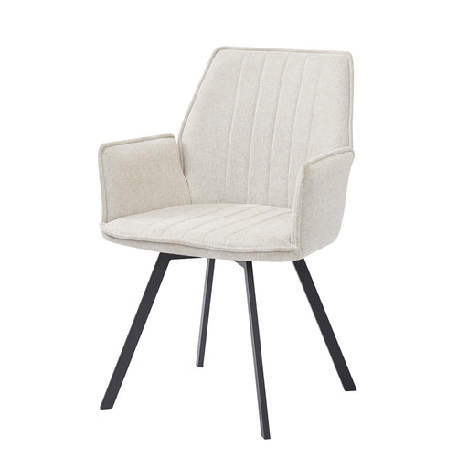 Eetkamerstoel Louise Beige Draaibaar 58 cm-Eetkamerstoelen-Livingfurn