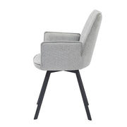 Eetkamerstoel Louise Grijs Draaibaar 58 cm-Eetkamerstoelen-Livingfurn