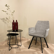 Eetkamerstoel Louise Grijs Draaibaar 58 cm-Eetkamerstoelen-Livingfurn