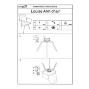 Eetkamerstoel Louise Grijs Draaibaar 58 cm-Eetkamerstoelen-Livingfurn