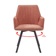 Eetkamerstoel Louise Roze Draaibaar 58 cm-Eetkamerstoelen-Livingfurn