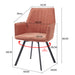 Eetkamerstoel Louise Roze Draaibaar 58 cm-Eetkamerstoelen-Livingfurn