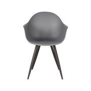 Eetkamerstoel Luca Antraciet PP Zwart Metalen Frame 58x54x85 cm-Eetkamerstoelen-LABEL51