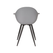 Eetkamerstoel Luca Antraciet PP Zwart Metalen Frame 58x54x85 cm-Eetkamerstoelen-LABEL51