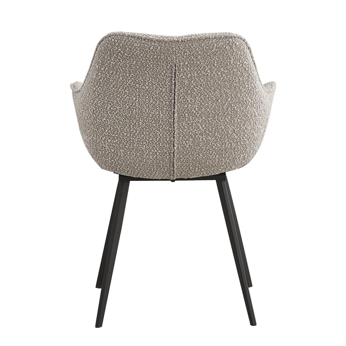 Eetkamerstoel Luca Bouclé Beige 59 cm-Eetkamerstoelen-Livingfurn