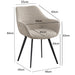 Eetkamerstoel Luca Bouclé Beige 59 cm-Eetkamerstoelen-Livingfurn