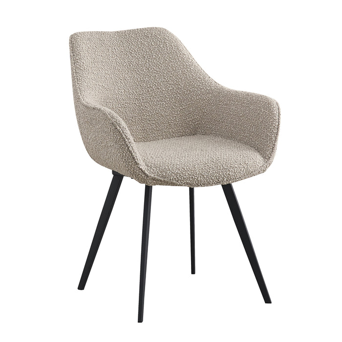 Eetkamerstoel Luca Bouclé Beige 59 cm-Eetkamerstoelen-Livingfurn