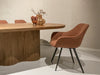 Eetkamerstoel Luca Bouclé Bruin 59 cm-Eetkamerstoelen-Livingfurn