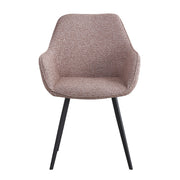Eetkamerstoel Luca Bouclé Vintage Roze 59 cm-Eetkamerstoelen-Livingfurn