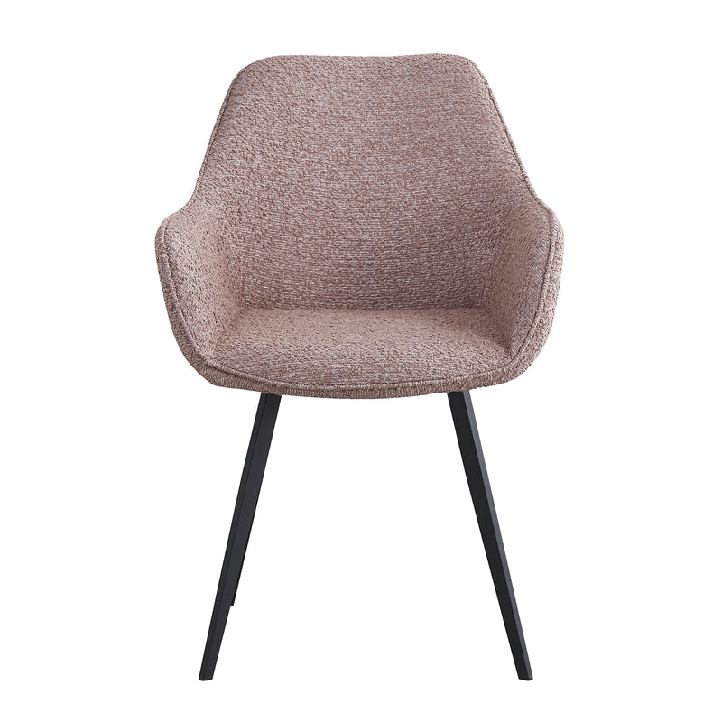 Eetkamerstoel Luca Bouclé Vintage Roze 59 cm-Eetkamerstoelen-Livingfurn