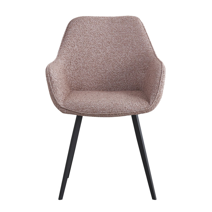 Eetkamerstoel Luca Bouclé Vintage Roze 59 cm-Eetkamerstoelen-Livingfurn