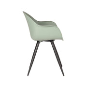 Eetkamerstoel Luca Forest PP Zwart Metalen Frame 58x54x85 cm-Eetkamerstoelen-LABEL51