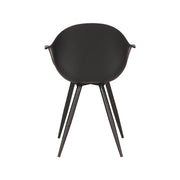 Eetkamerstoel Luca Zwart PP Zwart Metalen Frame 58x54x85 cm-Eetkamerstoelen-LABEL51