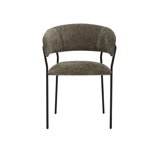 Eetkamerstoel Luuk Hunter Elite Zwart Metalen Frame 58x45x80 cm-Eetkamerstoelen-LABEL51