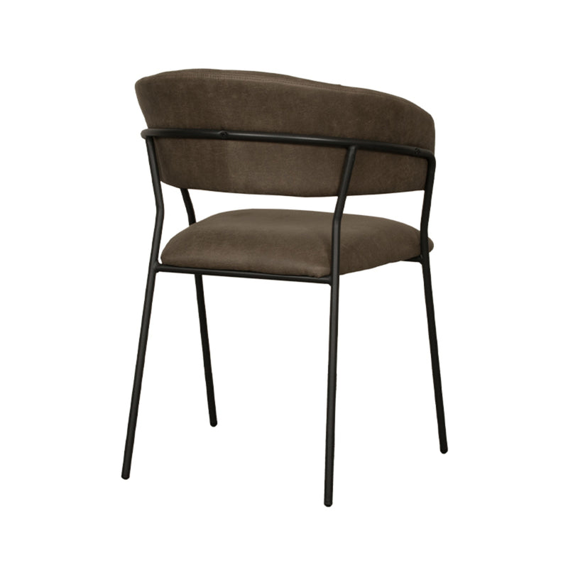 Eetkamerstoel Luuk Moss Micro Suede 58x45x80 cm-Eetkamerstoelen-LABEL51