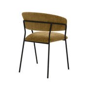 Eetkamerstoel Luuk Stof Mustard 58x45x80 cm-Eetkamerstoelen-LABEL51