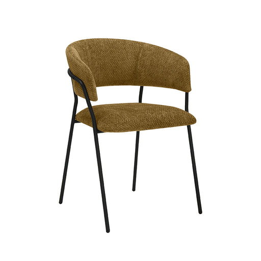 Eetkamerstoel Luuk Stof Mustard-Eetkamerstoelen-LABEL51