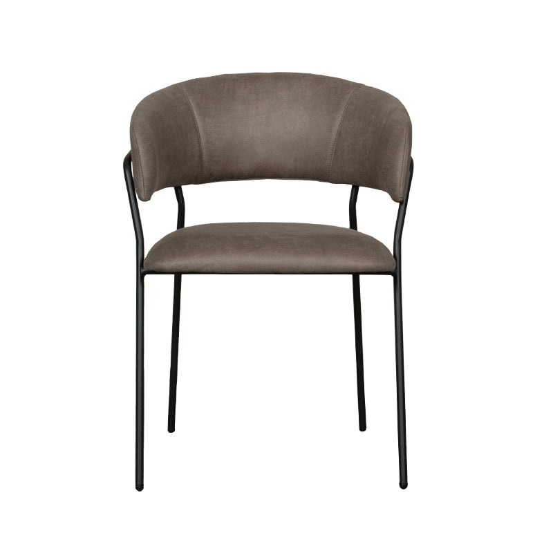 Eetkamerstoel Luuk Taupe Micro Suede 58x45x80 cm-Eetkamerstoelen-LABEL51
