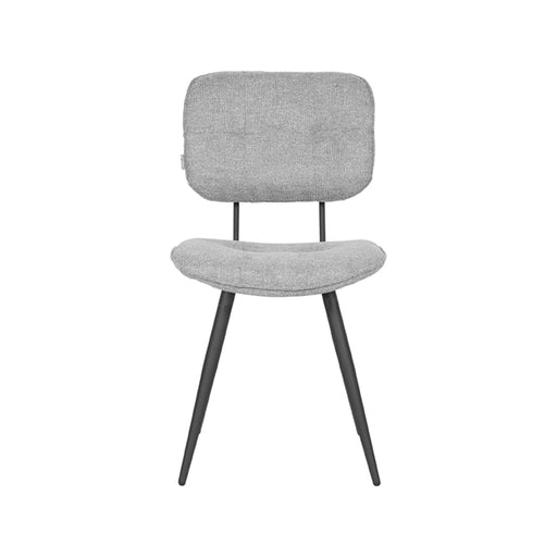 Eetkamerstoel Lux Zinc Weave Zwart Metalen Frame 49x60x87 cm-Eetkamerstoelen-LABEL51