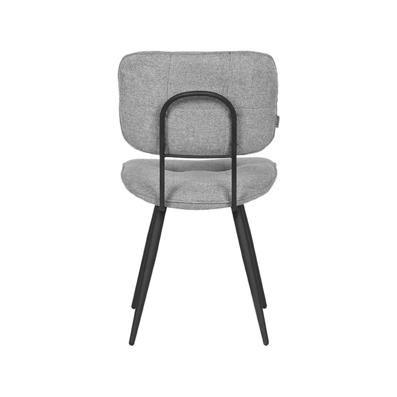 Eetkamerstoel Lux Zinc Weave Zwart Metalen Frame 49x60x87 cm-Eetkamerstoelen-LABEL51