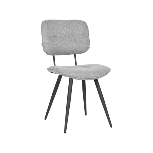 Eetkamerstoel Lux Zinc Weave Zwart Metalen Frame 49x60x87 cm-Eetkamerstoelen-LABEL51